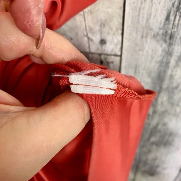 MISA Los Angeles Domino Tie Front Dress in Red Size Medium. - Picture 6 of 10